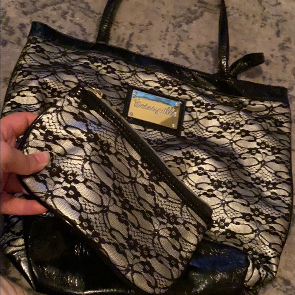 Betseyville by Betsey Johnson bag and wallet lace